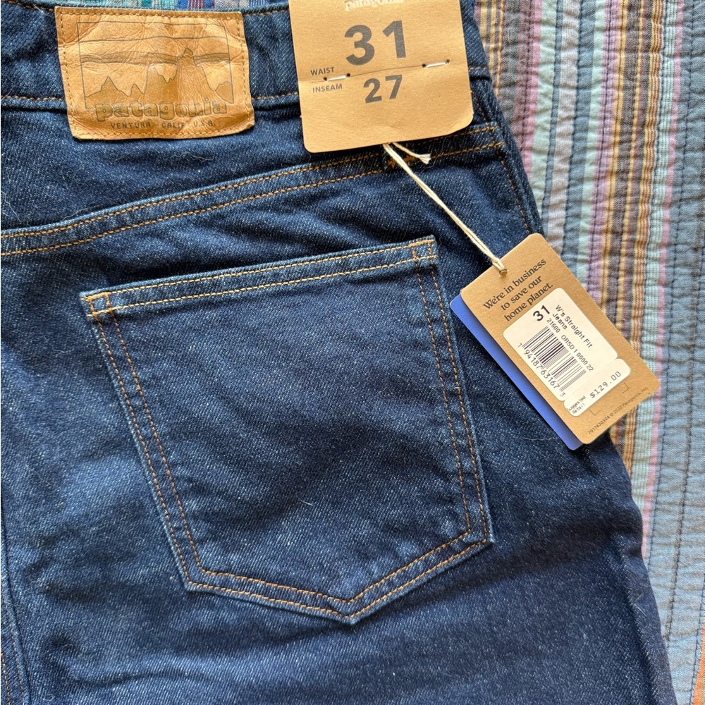 Patagonia Blue Slim Straight Jeans Classic Denim